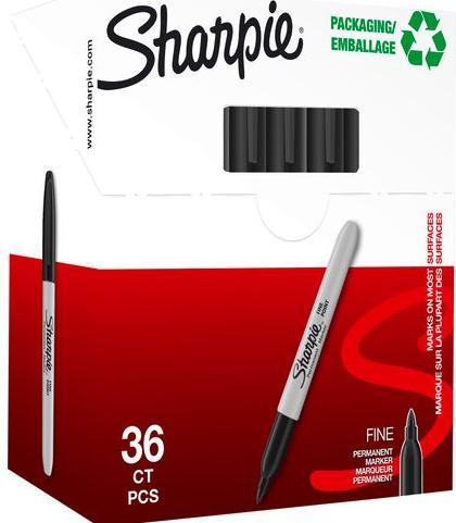Actual product image Sharpie Fine round tip (36x)