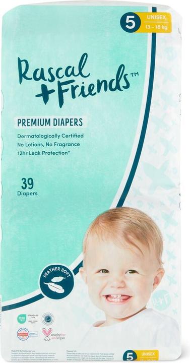 Actual product image Rascal+Friends Premium (Size 5, Pack, 39 pcs.)