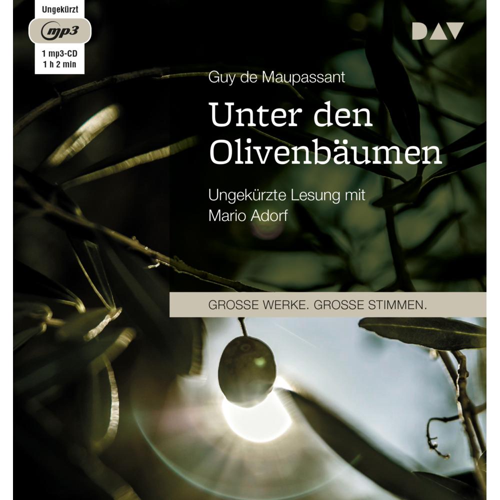 Unter den Olivenbäumen, Hörbücher von Guy de Maupassant, Christel Gersch, Mario Adorf