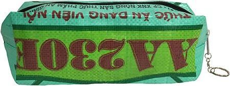 Produktbild Bekos Upcycling – Schreibzeug-Etui aus recycelten Futtersäcke Frosch grün