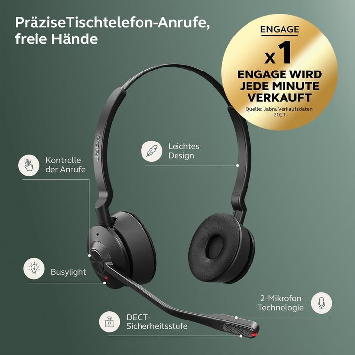 Image du produit Jabra Engage 45 Se Stereo (Sans fil, USB-C)