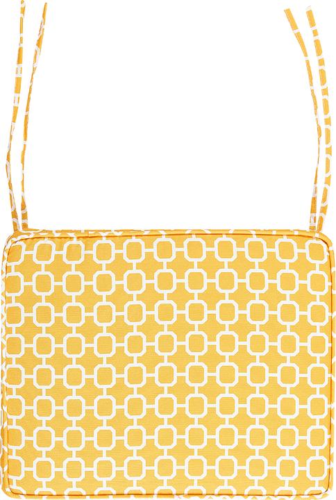 Actual product image Beliani Seat cushion for chair TOLVE set of 6 yellow / white geometric pattern 31 x 39 x 5 cm (31 x 39 cm)