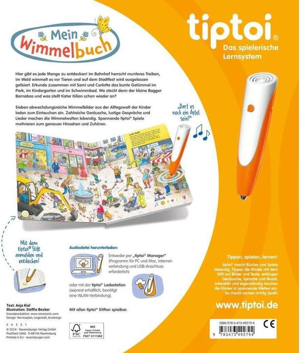 Immagine prodotto Ravensburger tiptoi Mein Wimmelbuch (Tedesco, Becker souffie, Anja Kiel, 2024)