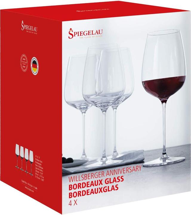 Immagine prodotto Spiegelau Anniversario di Willsb. (63.50 cl, 4 Occhiali, Bicchieri da vino rosso)