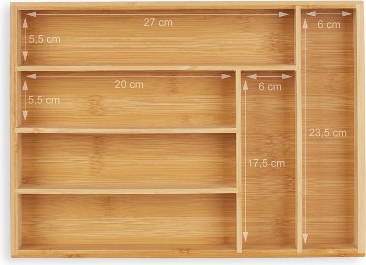 Actual product image Relaxdays Bamboo cutlery tray