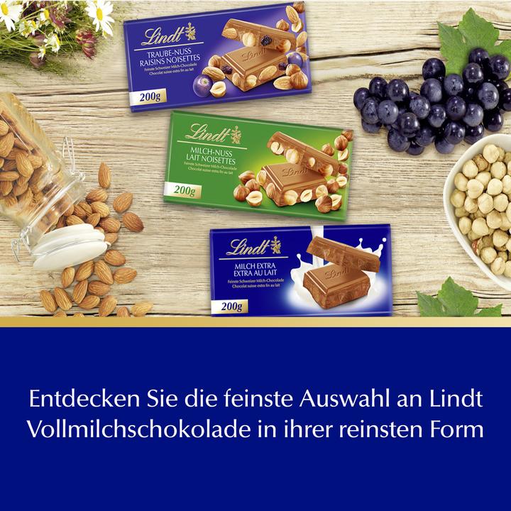 Immagine prodotto Lindt Tavoletta di cioccolato al latte con noce d'uva (200 g)