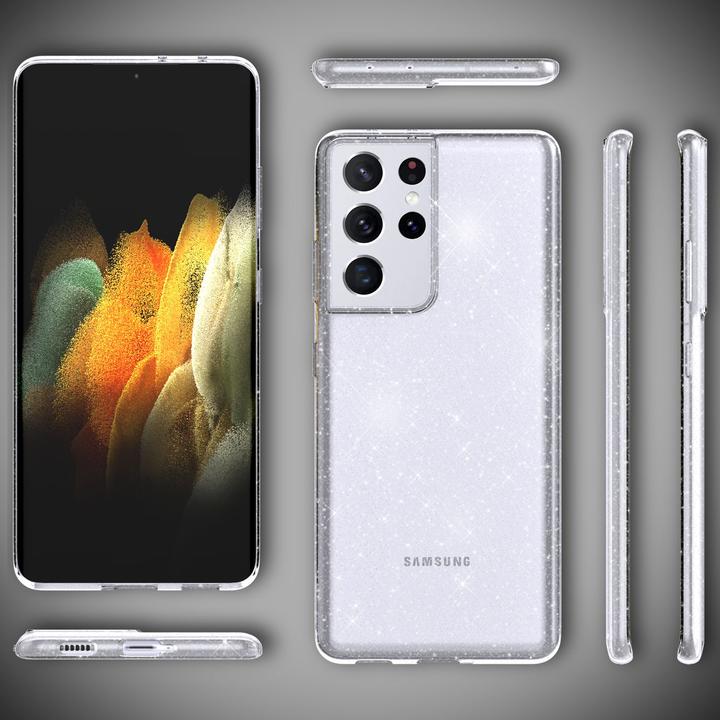Immagine prodotto Nalia Coperchio del telefono cellulare Glitter (Samsung Galaxy S21 Ultra)