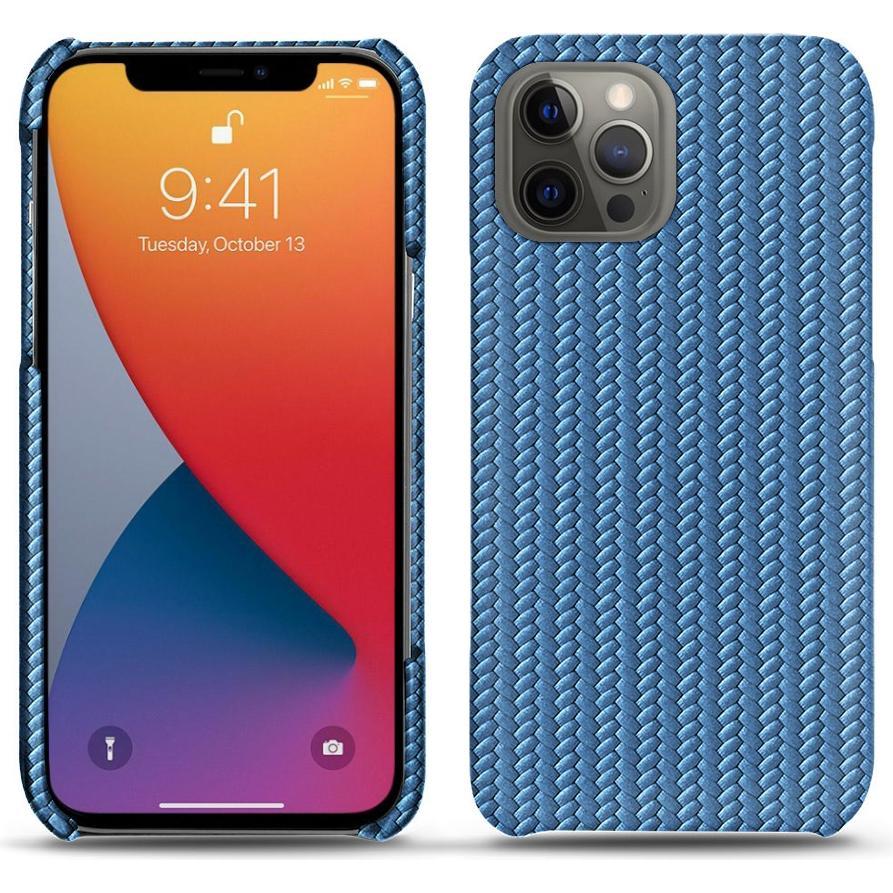 Noreve Lederschutzhülle (Apple iPhone 13 Pro Max), Smartphone Hülle, Blau