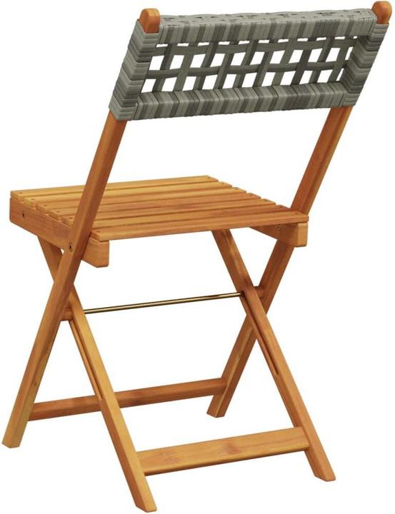 Produktbild VidaXL Bistrostühle 2 Stk. Akazie und Poly-Rattan