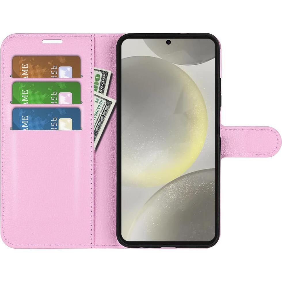 Thumbnail - Cover-Discount FE - Leder Etui Hülle (Samsung Galaxy S24 FE), Smartphone Hülle, Rosa