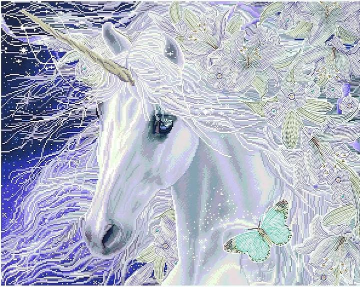 Actual product image Diamond Dotz Diamond Painting Einhorn Lilien