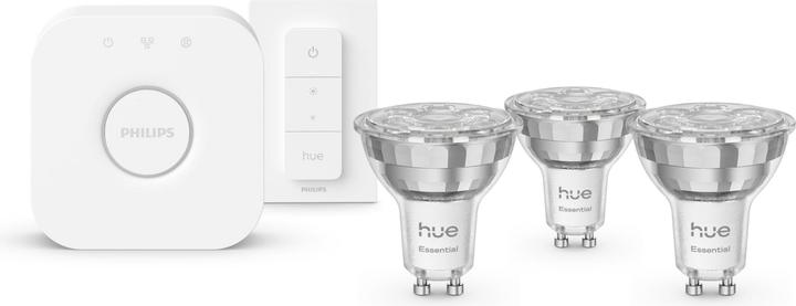 Actual product image Philips Hue Starter Kit Essential White & Color Ambiance + Bridge (GU10, 345 lm, 3 x)