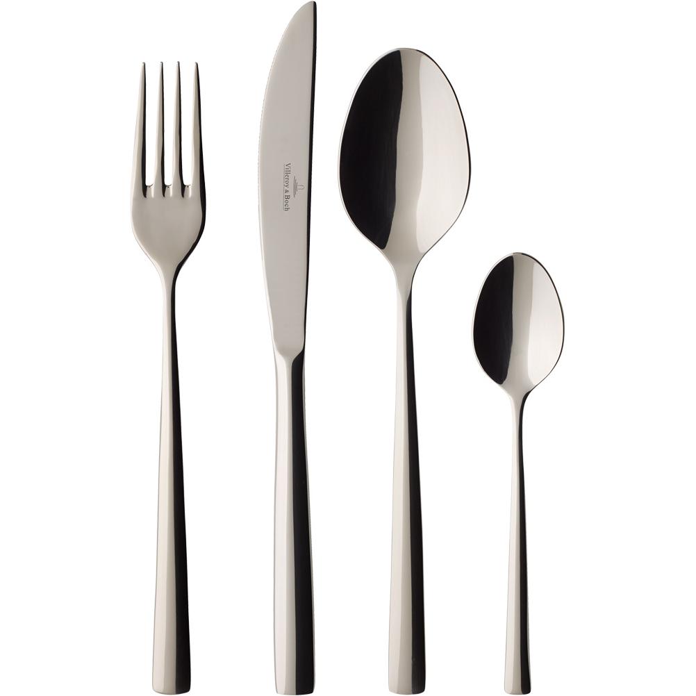Villeroy & Boch Tafelbesteck 4tlg. Piemont, Besteck, Silber