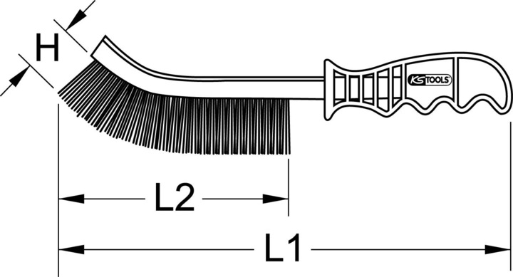 Image du produit KS Tools Brosse métallique à usage général. 250mm 201.2300 (25 cm)