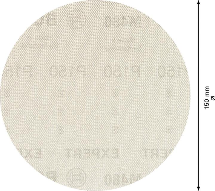 Image du produit Bosch Professional Zubehör EXPERT M480 Filet de ponçage pour ponceuse excentrique, 150 mm, G 150, 5 pièces (150)