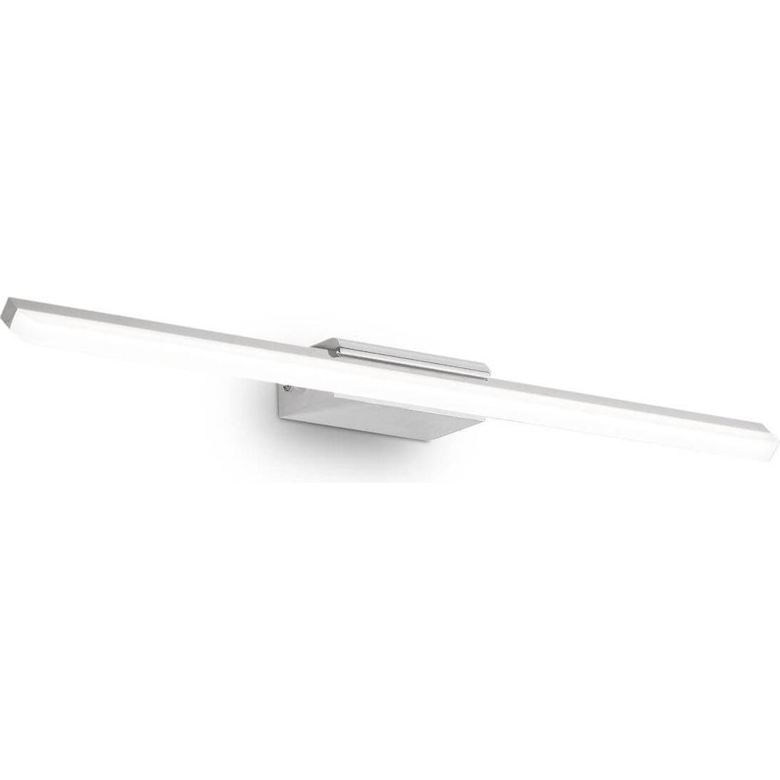 Ideal lux, Gartenbeleuchtung, RIFLESSO LED Wandleuchte 17W Chrom IP44 warmweiss 142265 (1800 lm, IP44)