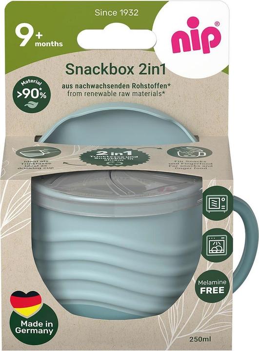 Produktbild NIP Nahrungsbehälter & Portionierer Snackbox / Kindertasse 2in1 eat green -