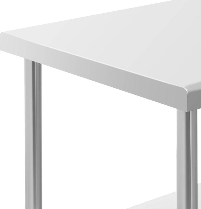 Produktbild Royal Catering Rollbarer Edelstahl Arbeitstisch Edelstahltisch Gastrotisch 70 x 100 cm 155 kg