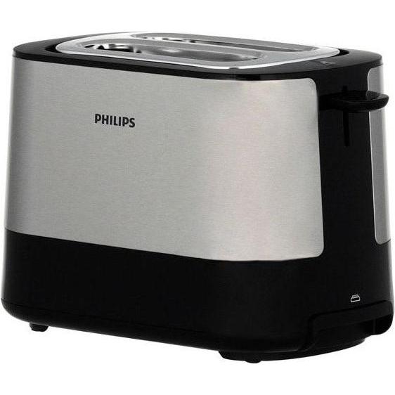 Philips Viva Collection HD2635/90 toaster 2 slice(s) Black, Titanium, Toaster, Schwarz