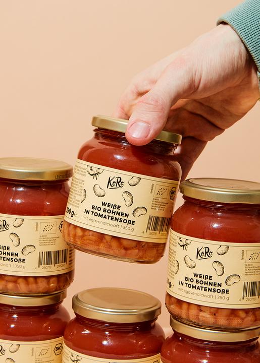 Immagine prodotto KoRo Fagioli bianchi biologici in salsa di pomodoro con sciroppo d'agave (2100 g)
