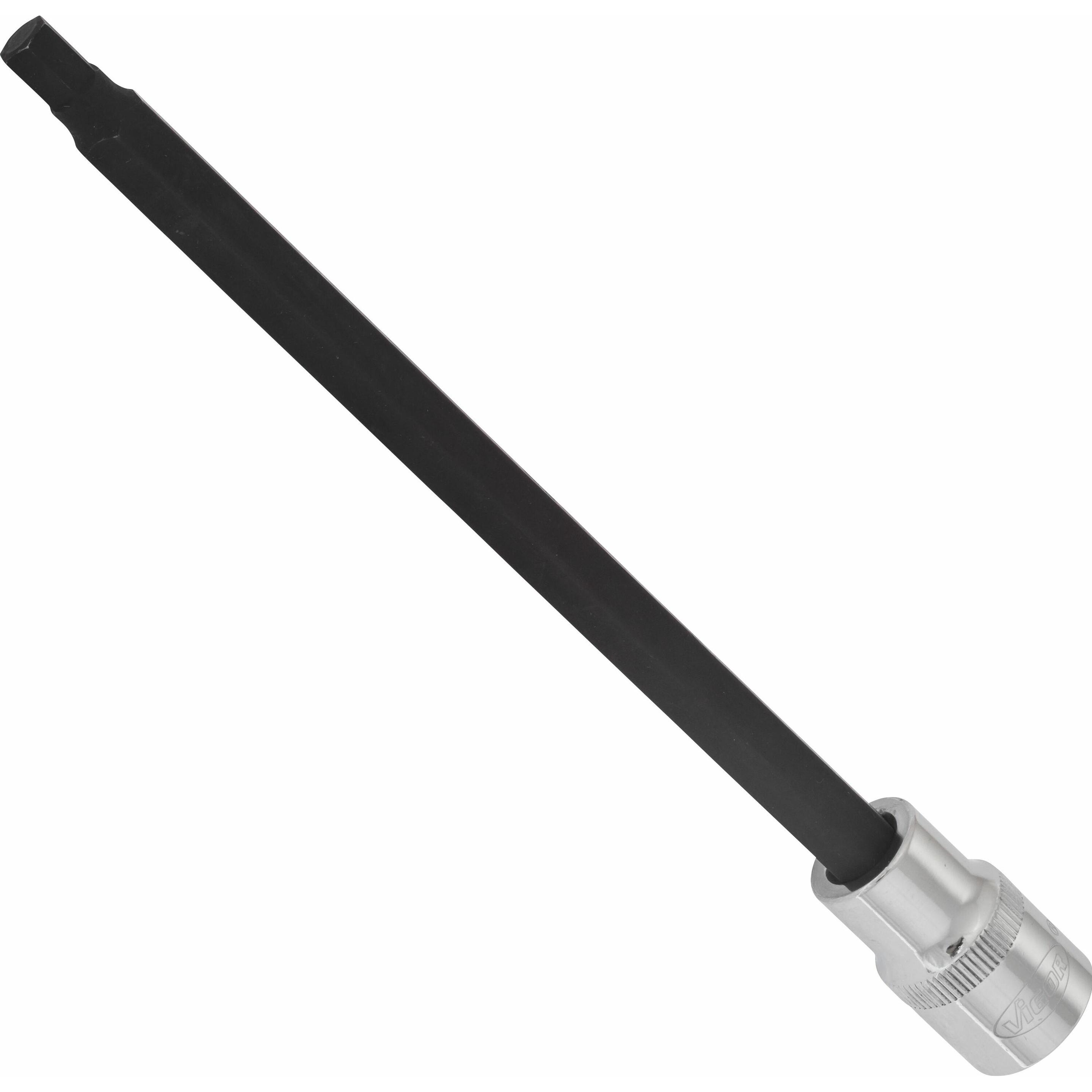 Vigor, Steckschlüssel + Stecknuss, Innensechskant Schraubendreher-Einsatz ∙ V2089 ∙ Vierkant12,5 mm (1/2 Zoll) ∙ Innen S...
