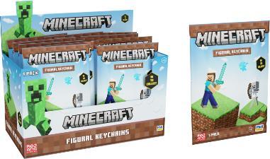 Actual product image Minecraft Figural Keychains 1 pc in foilbag in 24 pcs CDU