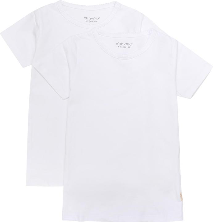 Produktbild Minymo T-Shirt 2er Set Weiss Gr. 92 (92)