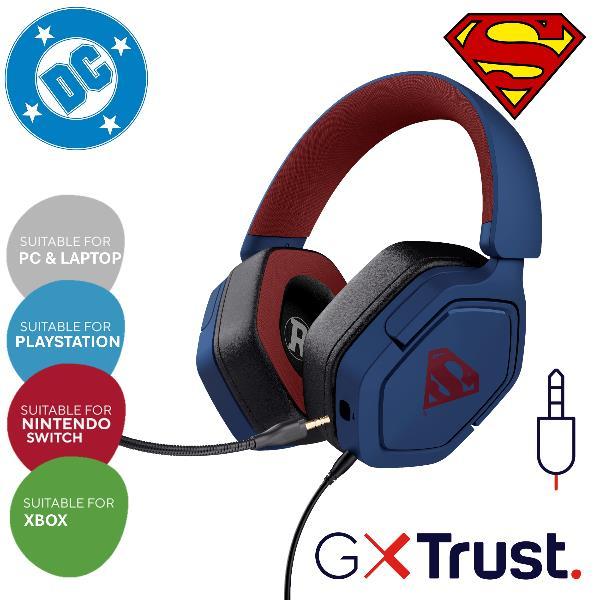Actual product image Trust Gxt492sm Carus Headset Superman (Cable)