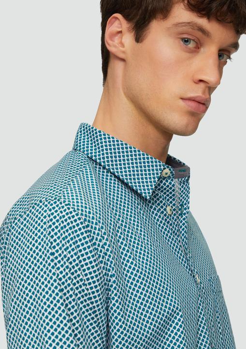 Immagine prodotto s.Oliver Hemd Slim Fit: Gemustertes Hemd aus Baumwollstretch (S)