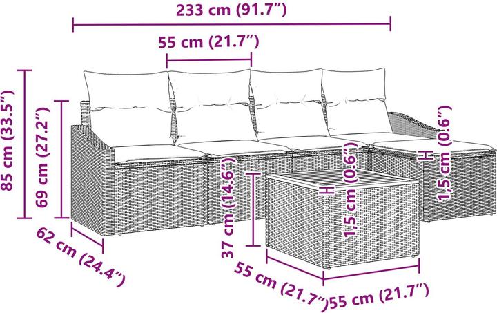 Produktbild vidaXL Gartensofa-set
