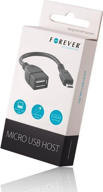 Image du produit Forever adaptateur USB - microUSB noir (USB 3.0, 5 W)