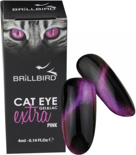 Actual product image BrillBird Cat Eye Extra Pink 4ml (Extra Pink, Gel-Effect Nail Polish)