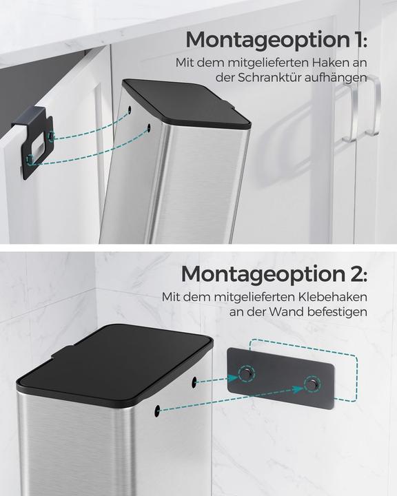 Produktbild Songmics Hängender Küchen-Komposteimer mit Deckel (8 l)