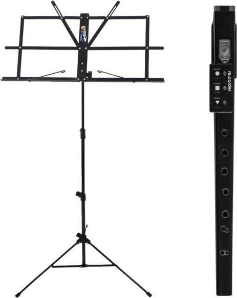 Artinoise Re.Corder acoustic digital recorder black with music stand (Fipple pipe, Baroque)