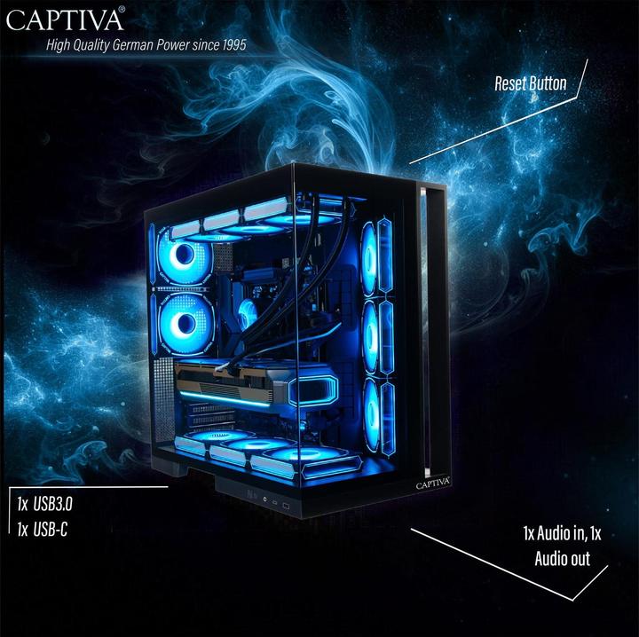 Actual product image Captiva R89-107 (2000 GB, 64 GB, AMD Ryzen 9 9950X, GeForce RTX 5080)