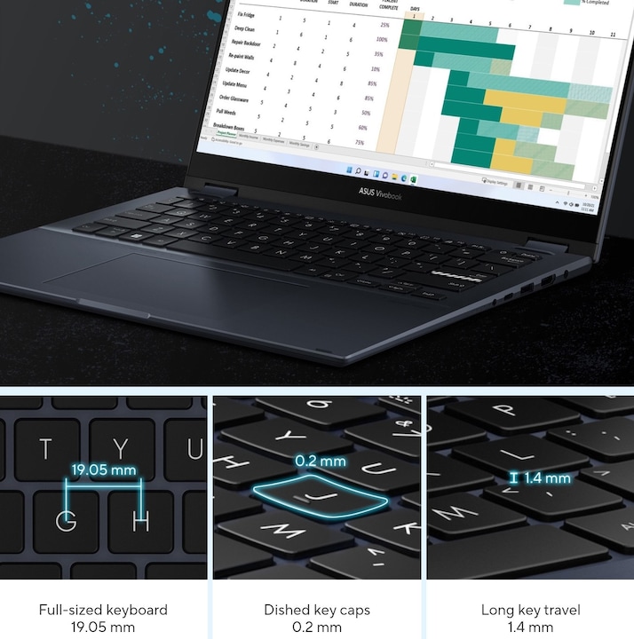 Image du produit ASUS Vivobook S14 Flip (14", Intel Core i7-13700H, 16 Go, 1000 Go, CH)