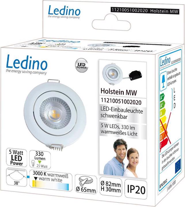 Image du produit Ledino Luminaire encastré Holstein MW 5 Watt 2700 K Blanc (330 lm)
