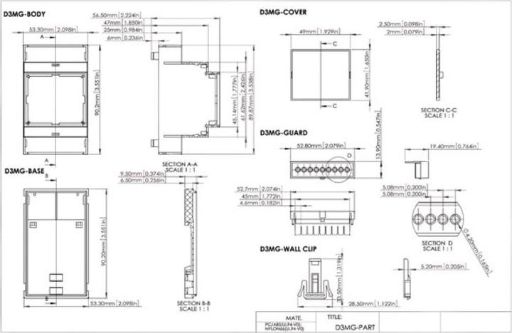 Produktbild HP Autozubehör Gehäuse Für Hutschienenmontage - 3 Module (Gehäuse)
