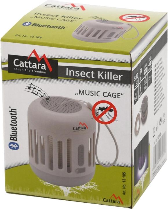 Actual product image Cattara MUSIC CAGE Rechargeable Bluetooth Flashlight + UV Insect Catcher