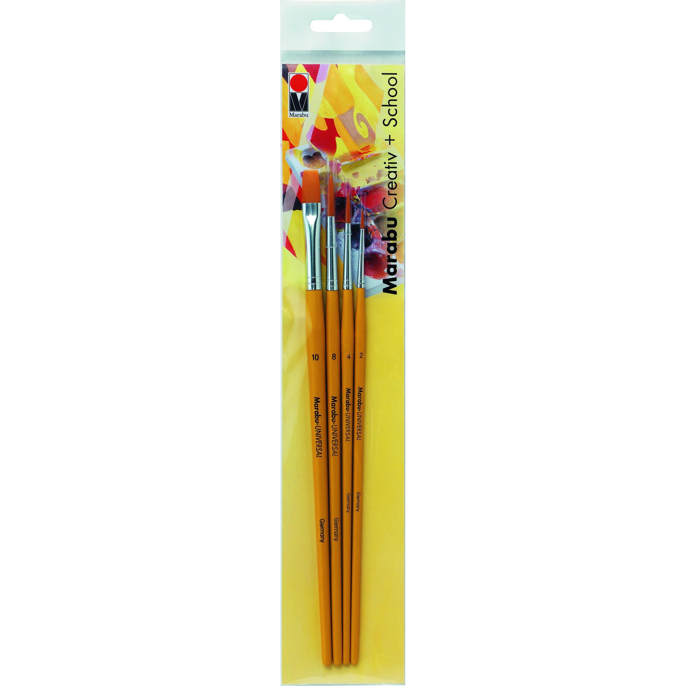 5x Marabu, Pinsel, Pinsel-Set Creative + School (10 mm)