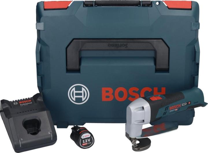 Image du produit Bosch Professional Bosch GSC 12V-13 Professional Cisaille à tôle sans fil 12 V + 1x batterie 2,0 Ah + chargeur + L-Boxx