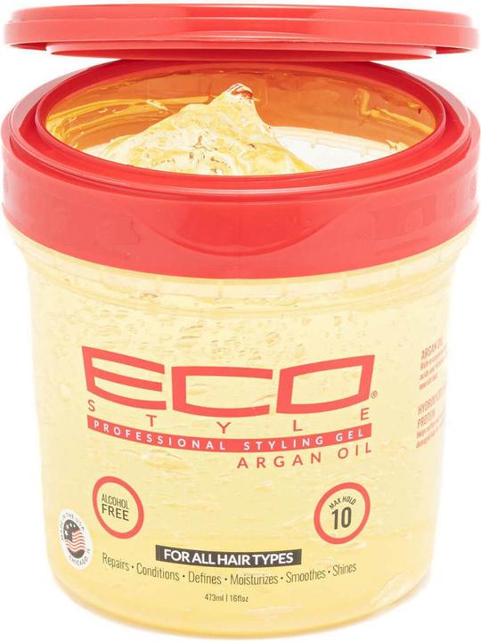Actual product image Eco Style Styling Gel with Moroccan Argan Oil All Day Hold Alcohol Free Paraben Free Sulphate Free N (Hair gel, 473 ml)