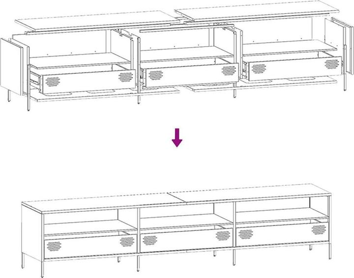 Produktbild vidaXL TV-Schrank (202 x 39 x 43.50 cm)
