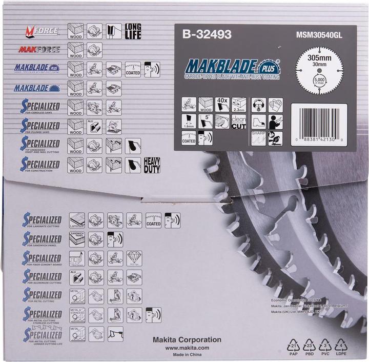 Image du produit Makita MAKBLADE+ lame de scie 305x30x40Z