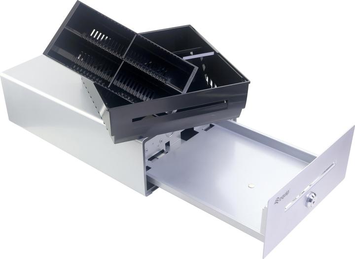 Produktbild equip Kassenschublade 4Schein-/4Münzfächer RJ11 POS Silber