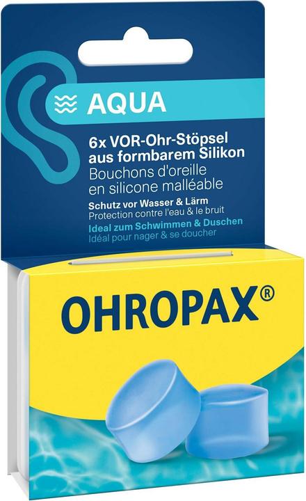 Actual product image Ohropax Silicon Aqua (6x)