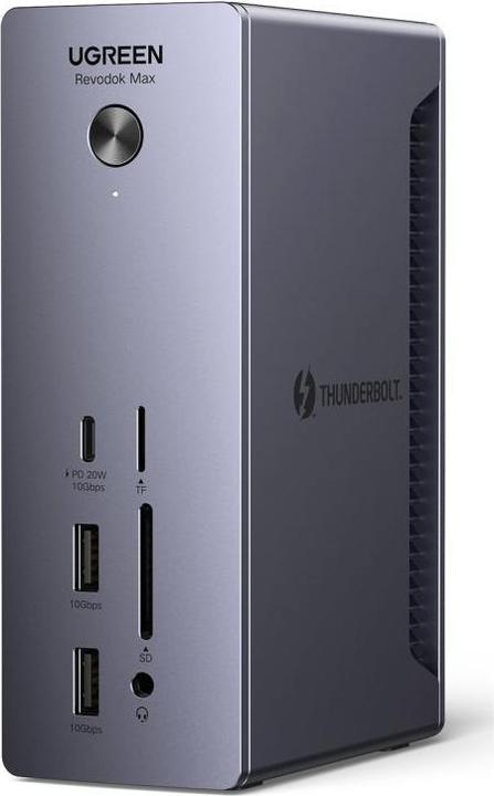 Image du produit Ugreen U710 13in1 Docking Station 2x Thunderbolt 4 / 4x USB-A / DP / RJ45 / SD TF Reader / USB-C / 3 (USB-C, 13 Ports)