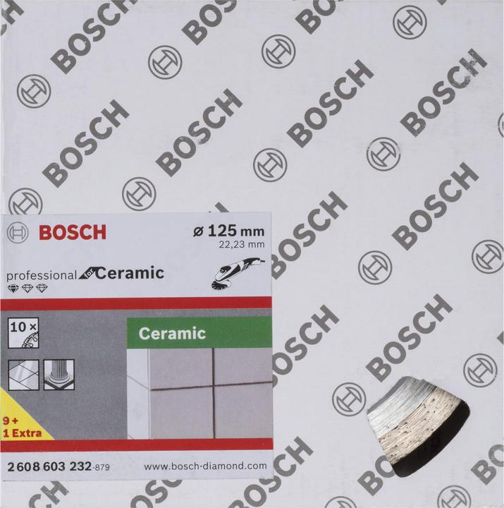 Actual product image Bosch Professional Zubehör Diamond saw blade Standard for Ceramic, 125 x 22.23 x 1.6 x 7 mm, 10-pack