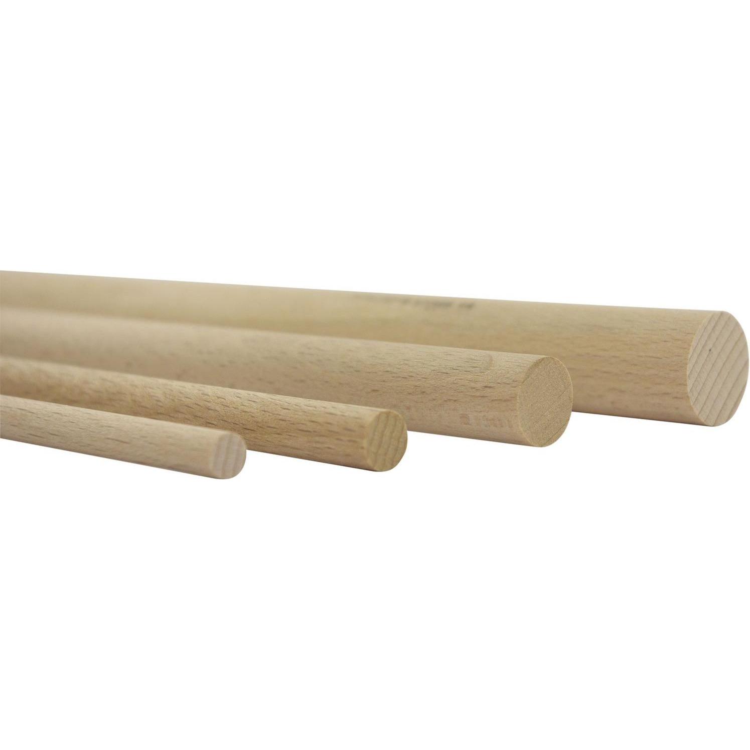 Vasalat Holzstäbe ø16x100cm 8 Stück Buche glatt Holzstange