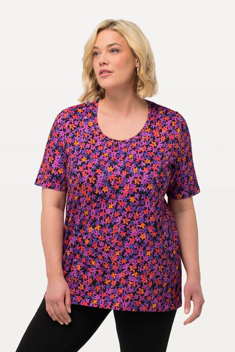 Produktbild Ulla Popken Shirt, gemustert, Rundhals, Halbarm (68)